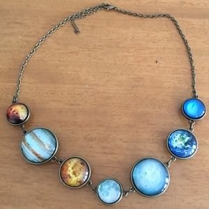 Galaxy Planet Statement Nacklace!
